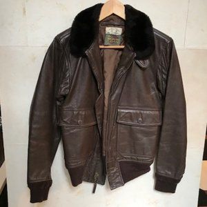 Vintage leather bomber jacket 1960s